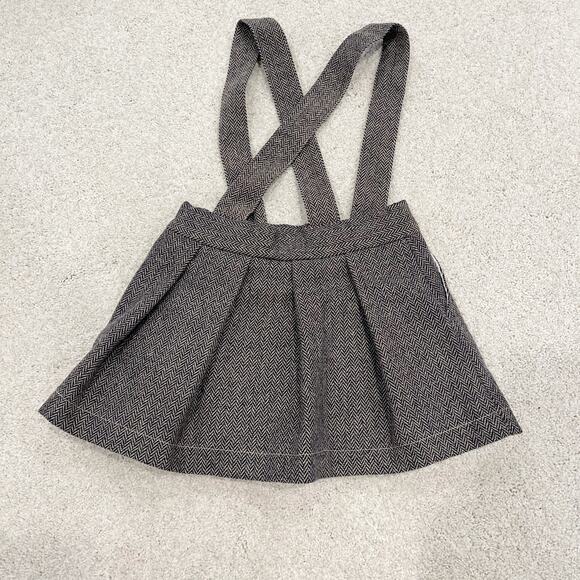 Girls 3T Bundle of Il Porticciolo Wool Herringbone Skirt and Hope & Henry Dress - Picture 3 of 15